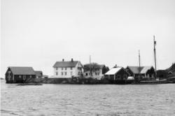 Serie. Foto trolig fra øysamfunnet og fiskeværet Håholmen i 