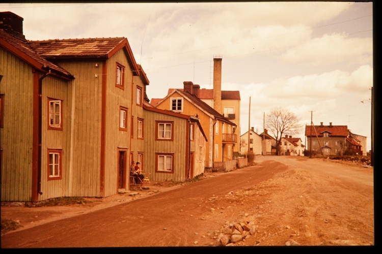 Gamla Norrvägen i Växjö 1956. Gamla Nybygget, Gustafsberg, Lidboholm.