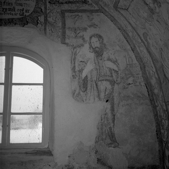 Kalkmålning, sakristian, Härlövs kyrka.