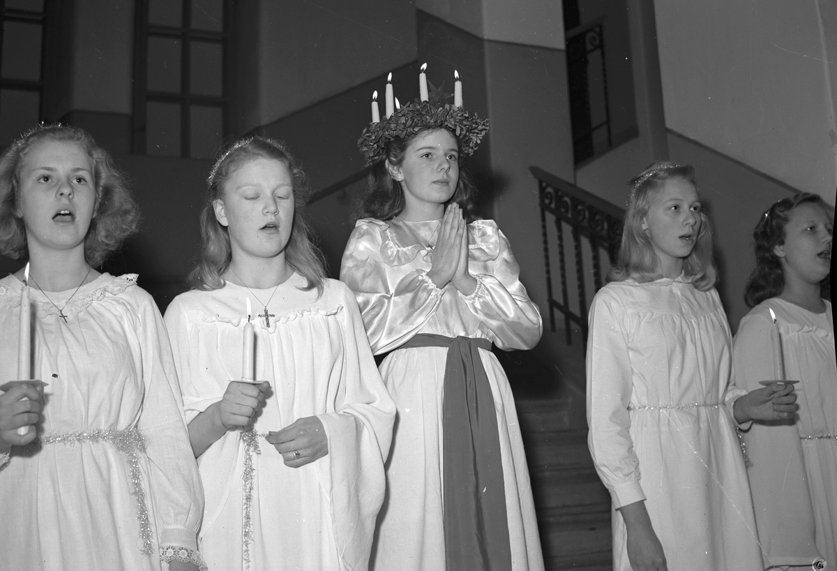 Lucia på Brynässkolan. 1946.