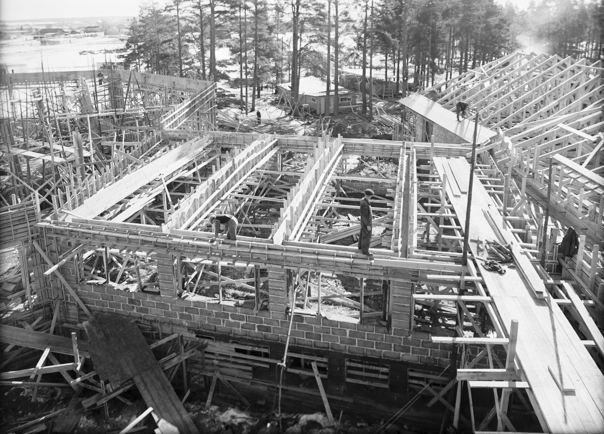Gävleutställningen 1946.

Bygget av Rotundan och Blå Fältet
