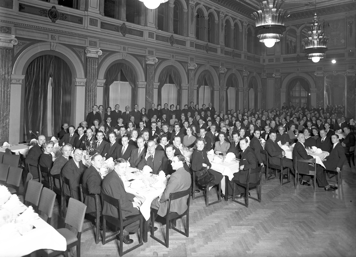 Typografförbundet 60-års jubileum på stadshuset i Gävle. 16 februari 1946.