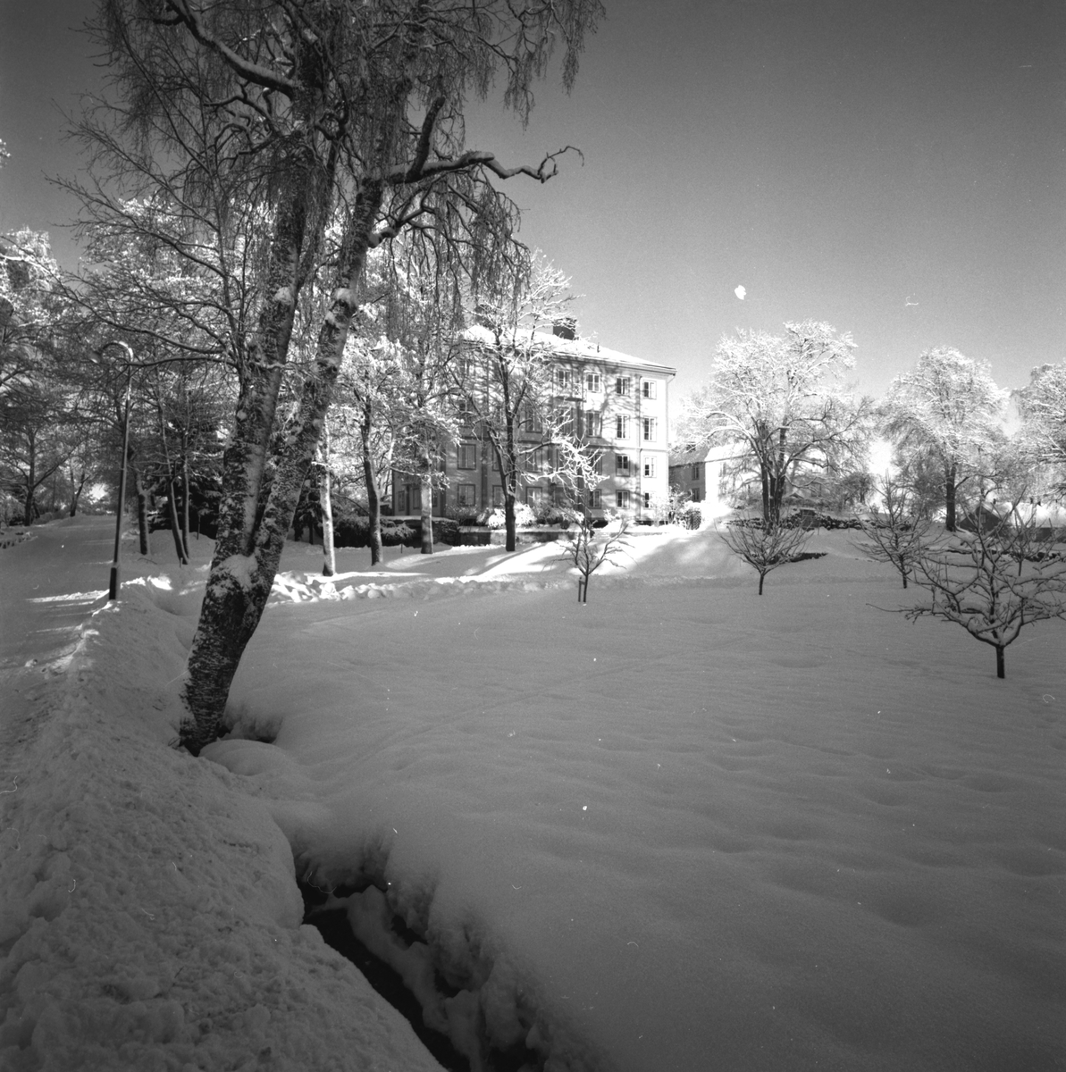 Holmsund en vårvinterdag. Korsnäs AB. Den 21 mars 1961
