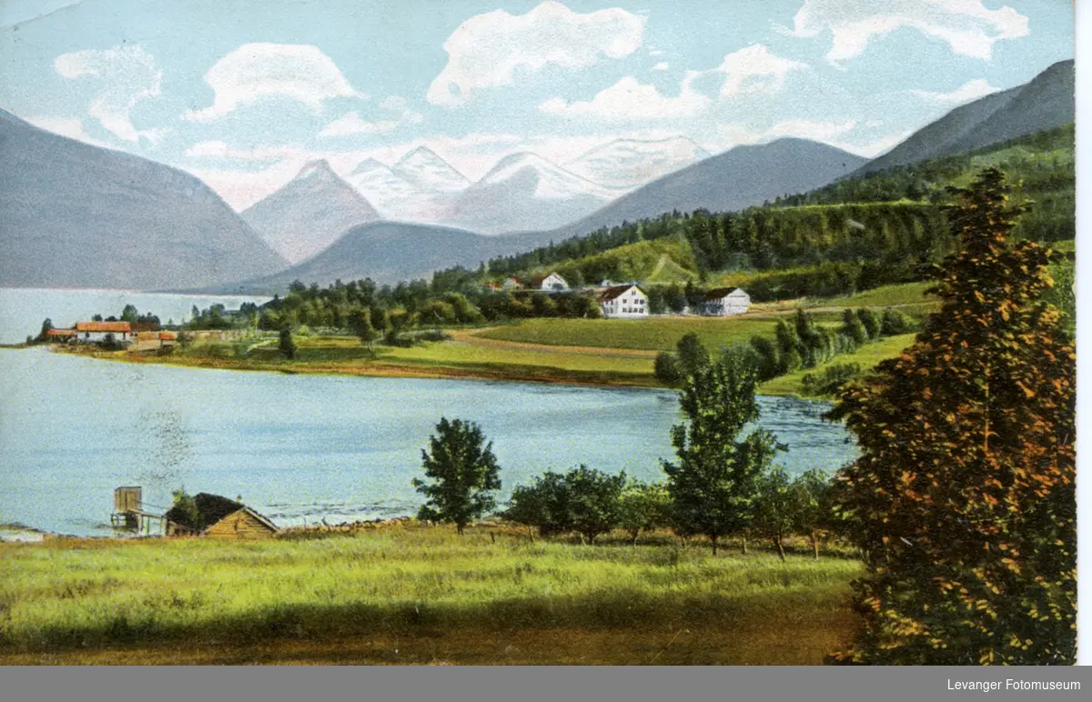 Postkort romantisk landskap fra Norge.