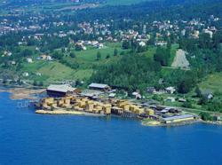 Flyfoto, Lillehammer, bebyggelse. Lillehammer Dampsag og Høv