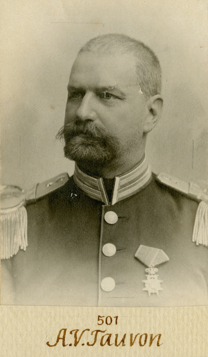 Porträtt av Axel Tauvon, kapten vid Andra livgardet I 2.