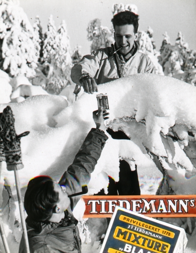 Reklame for Tiedemanns Blå Mixture.