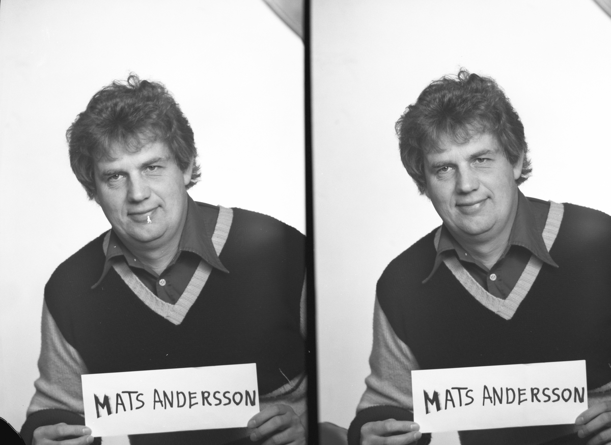 Mats Andersson. Den 26 oktober 1983.