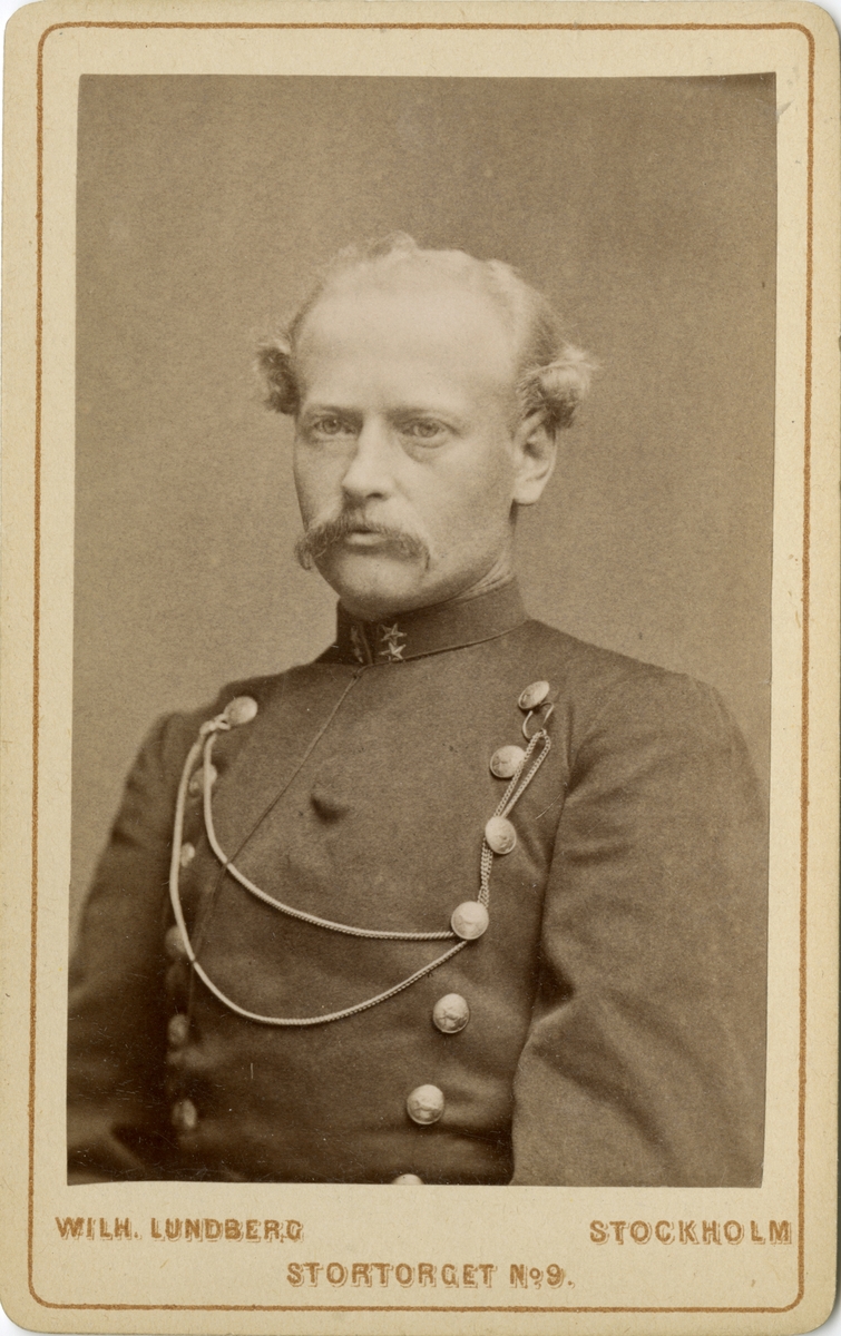 Porträtt av Carl Sanfrid Wretholm, underlöjtnant vid Norrbottens fältjägarkår I 19.