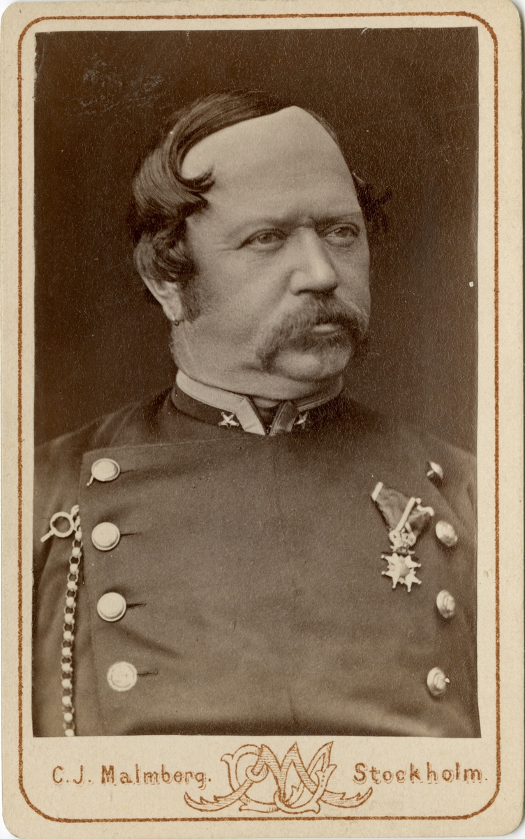 Porträtt av Ludvig August von Hedenberg, major vid Västerbottens fältjägarkår.