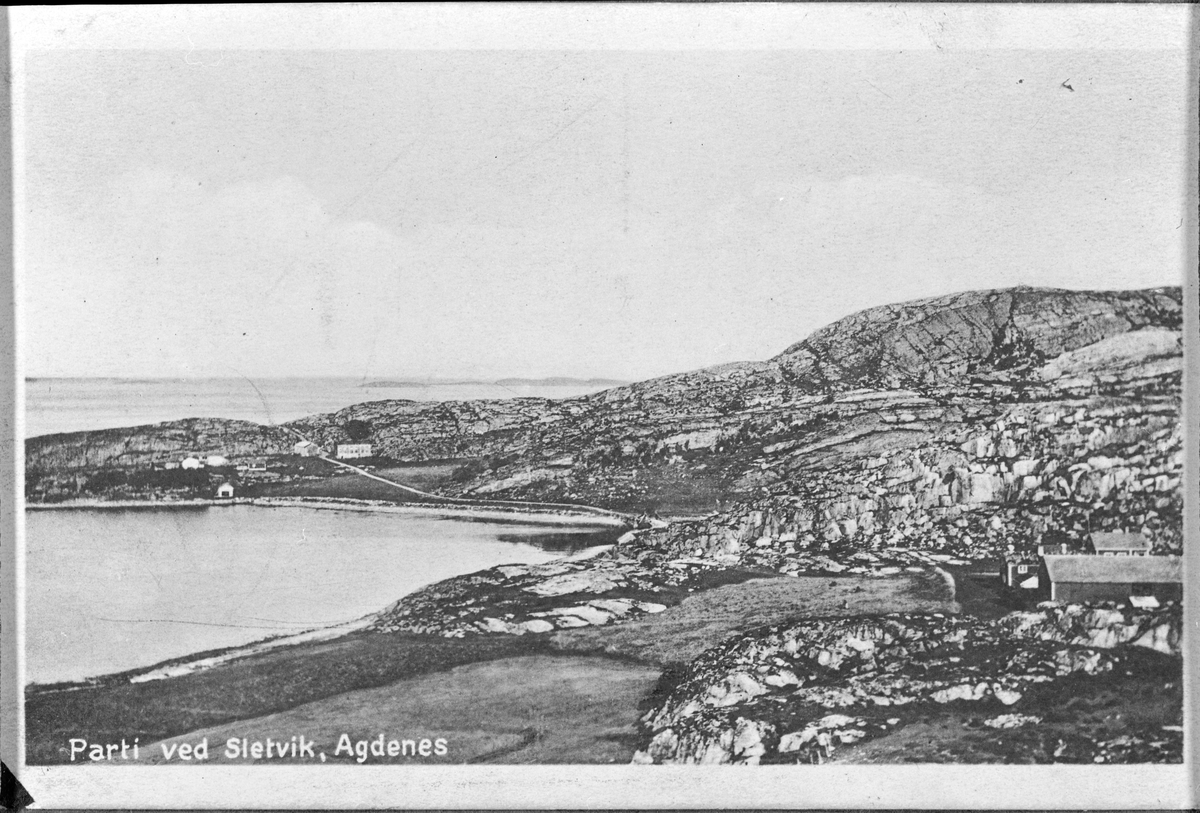 Postkort over Sletvik, Agdenes.