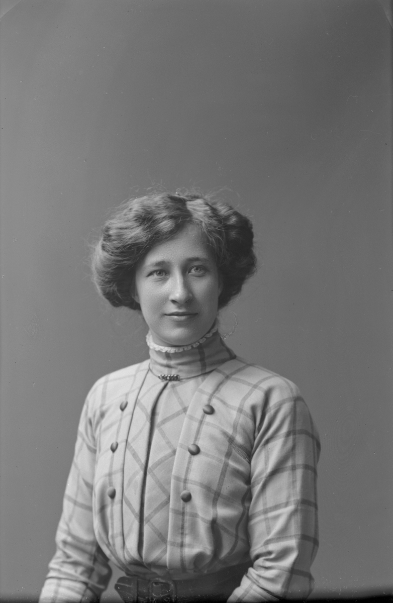 Porträtt från fotografen Maria Teschs ateljé i Linköping. 1912. Beställare: Hilma Anderson.