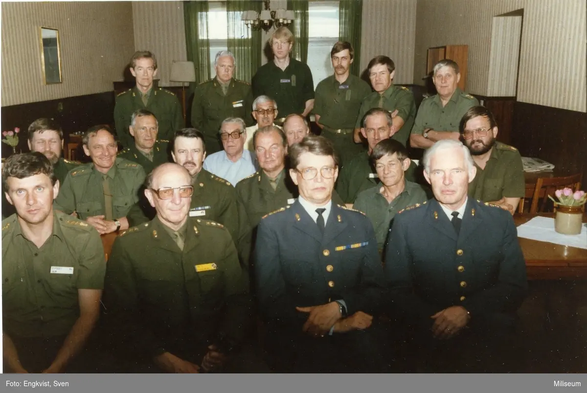 Underofficersmässen, sista A 6-befälen i tjänst 1985. A 6
