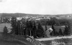 Mysen i Eidsberg sett fra vest ca. 1900. I forgrunnen Elveba