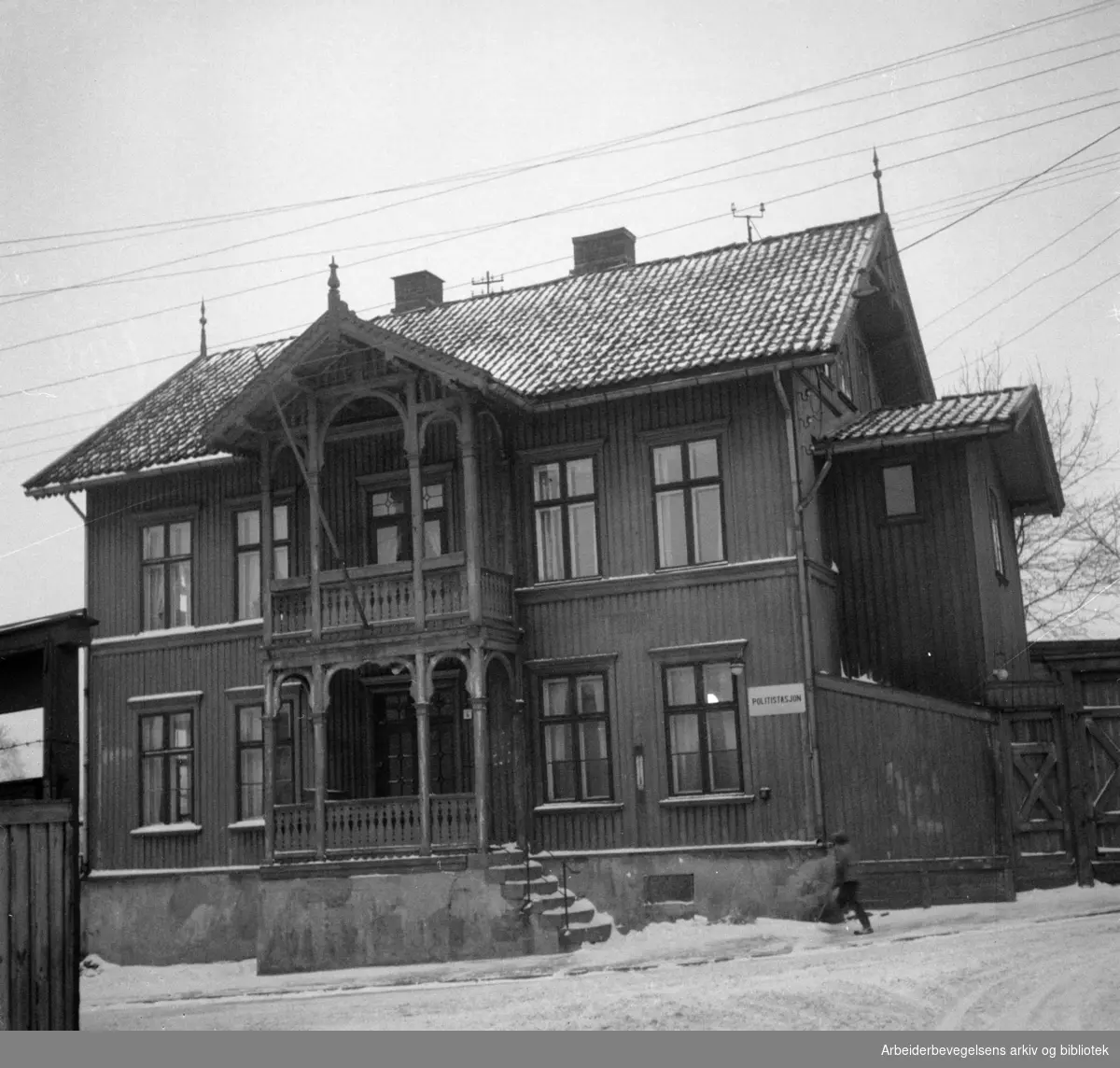 Rodeløkka: Politistasjonen legges ned. Desember 1955