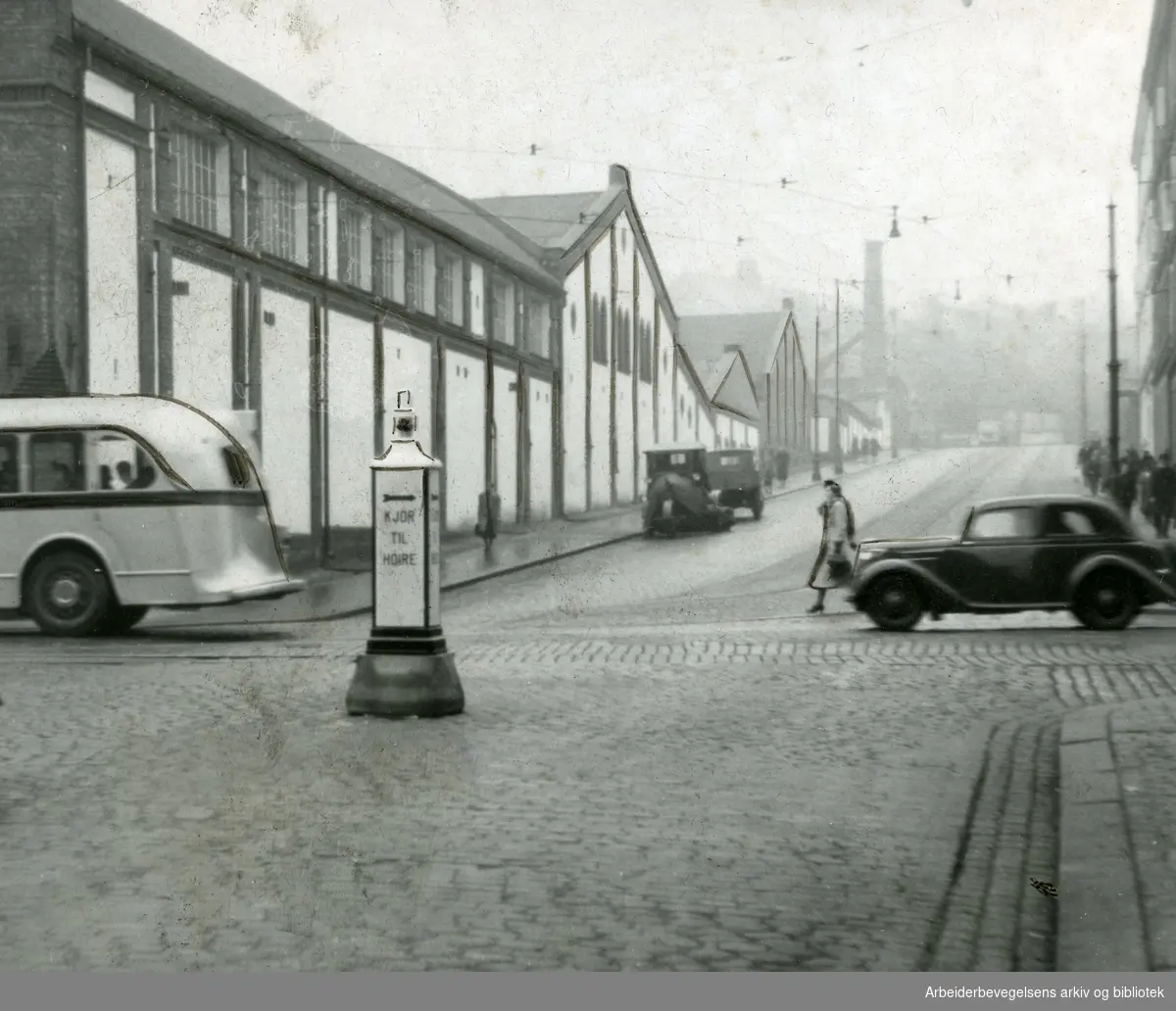 Krysset Sannergata og Toftes gate, 1937.
