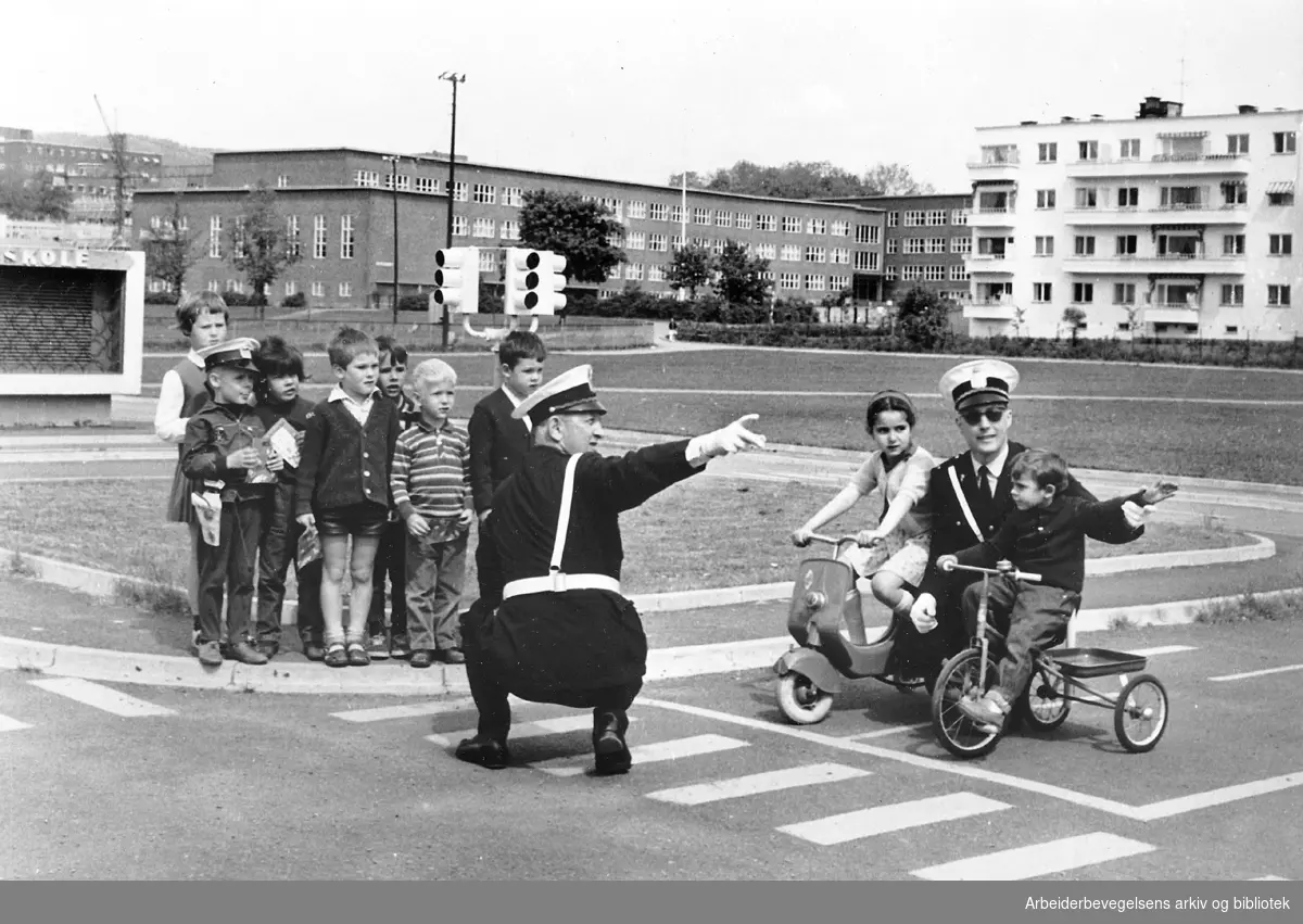 Trafikkskole på Marienlyst,.juni 1964.