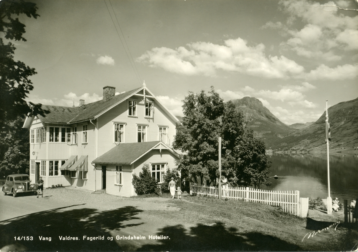 Grindaheim hotell, Vang i Valdres. Postkort fra 1930-åra.