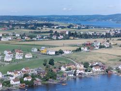 Valle nedre, i Rolvsøy, flyfoto 11.september 1963.