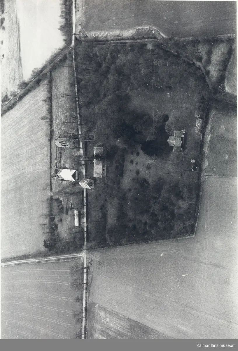 Flygfoto över Galltorps gård, som är av götisk typ.