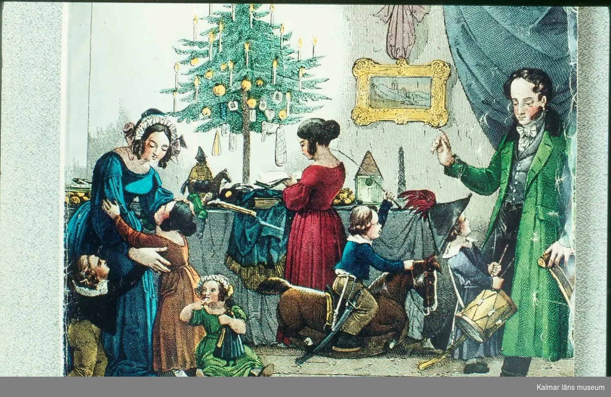 Tysk julgran, 1800-tal. Från tidningen Birgitte.