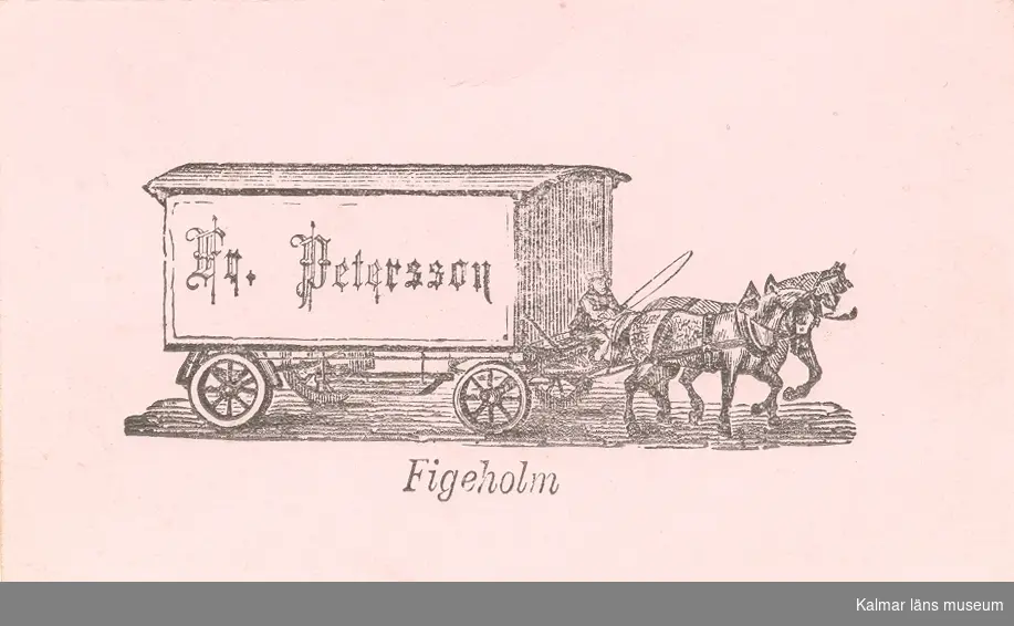 Reklamteckning för Fr. Petersson,  Figeholm.