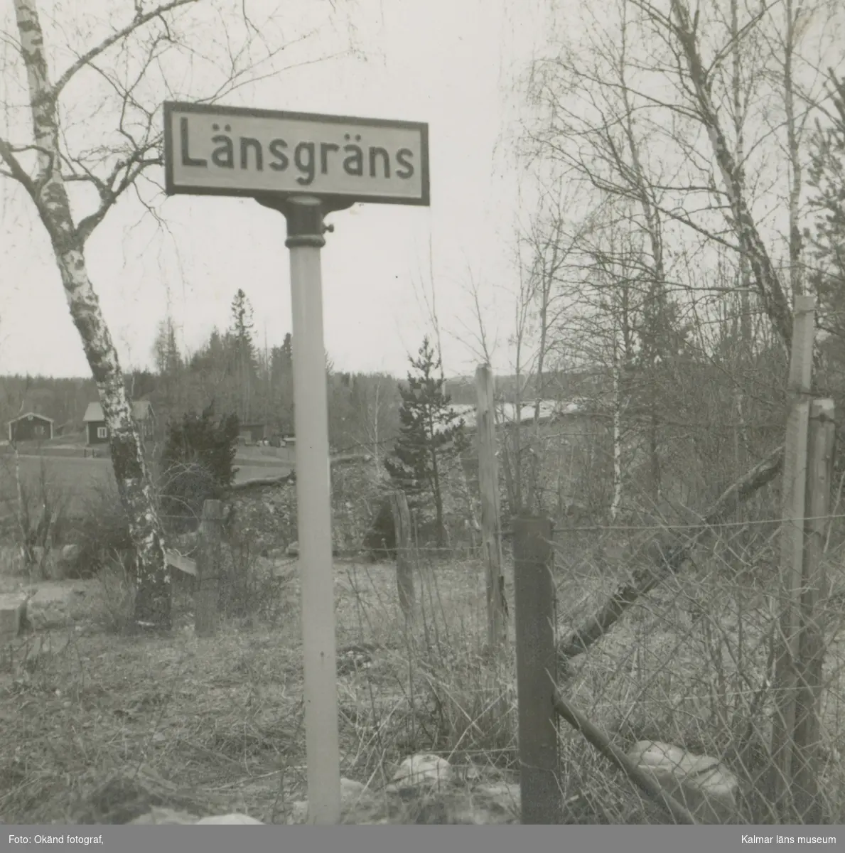 Länsgränsen vid Åtvidabergsvägen, 1954.