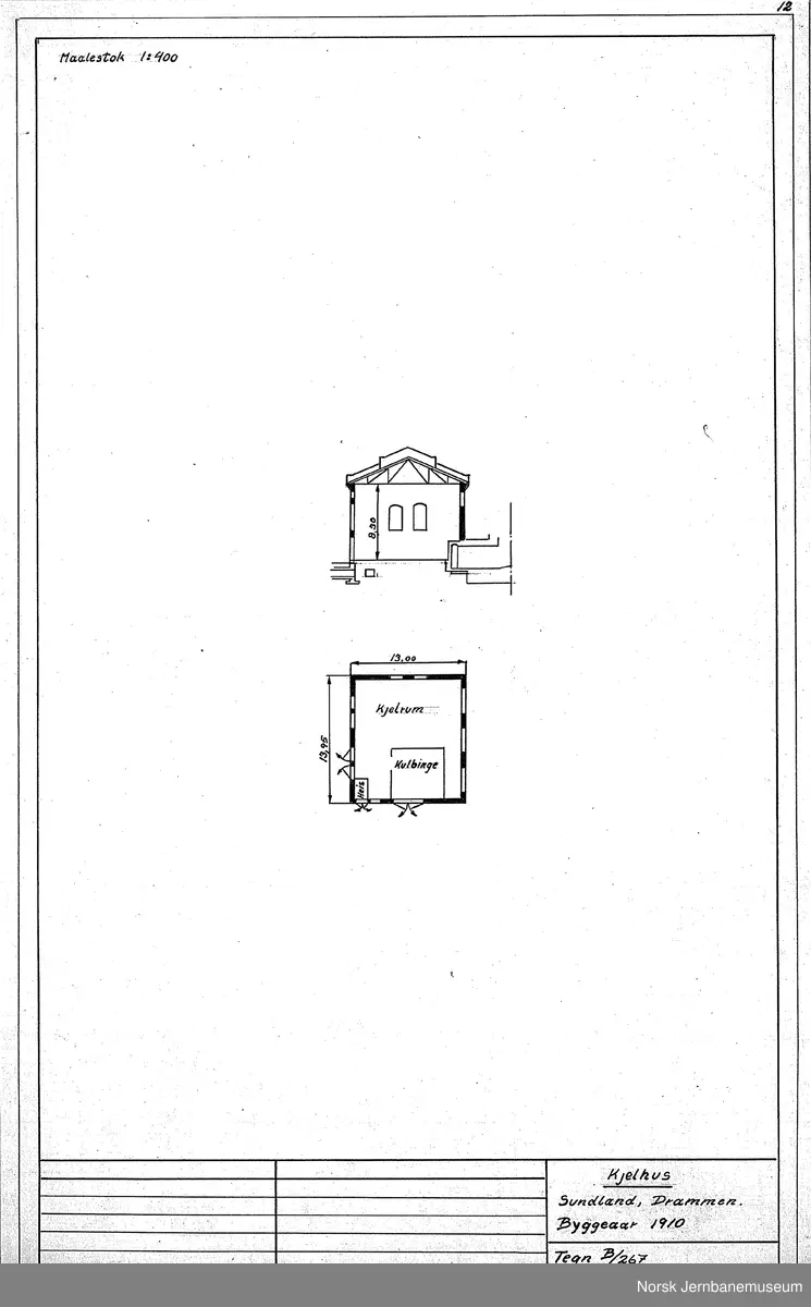 Oversiktstegninger fra NSB Verkstedkontoret
8 tegninger av bygninger på Verkstedet Sundland