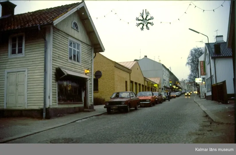 Gatuvy från Sevedegatan i  Vimmerby.