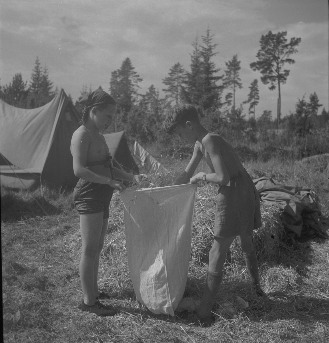 Unga örnars läger i Furuvik. 1943