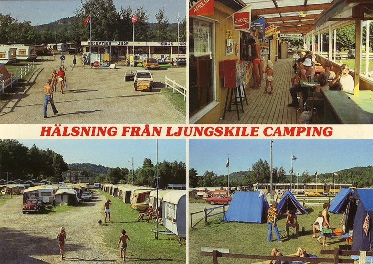 Enligt Bengt Lundins noteringar: "Hälsning från Ljungskile Camping".
