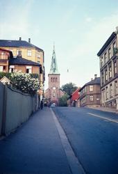 Nannestadgata mot Kampen kirke.