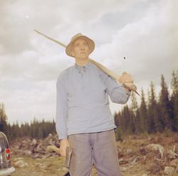 Norsk landbruks jubileumsutstilling 1959.  Rydningsarbeid, m