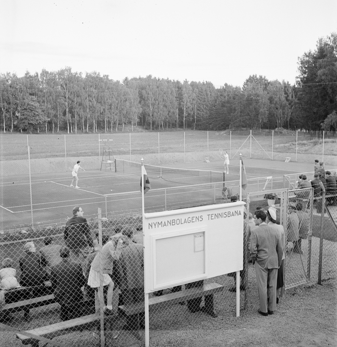Nymanbolagen, ny tennisbana, Uppsala 1953