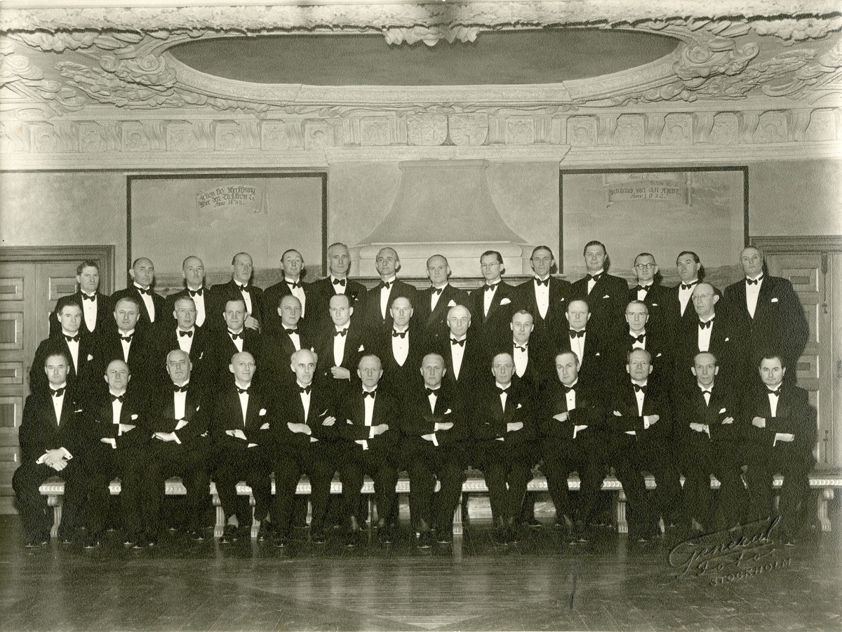 40-års jubileum av 1915 års före detta Karlbergs elever, år 1955.