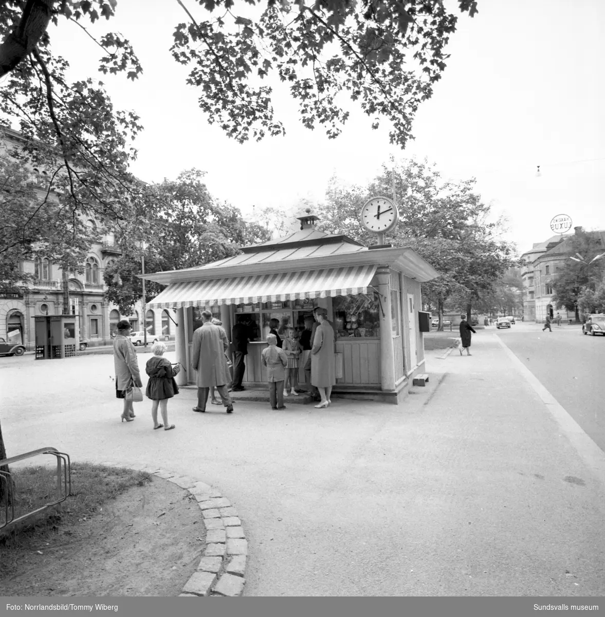 Den så kallade Barnens Dagskiosken som låg i Esplanaden, mellan kvarteret Olympen och kvarteret Försöket.