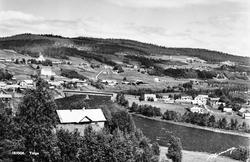 Bebyggelse, Kulturlandskap. I forgrunn Gjelten. Bilde tatt f