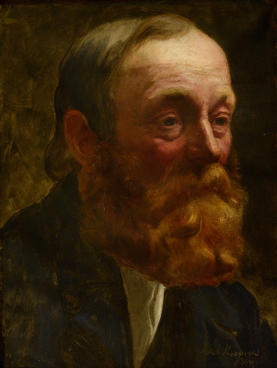 Portrett av mann med skjegg