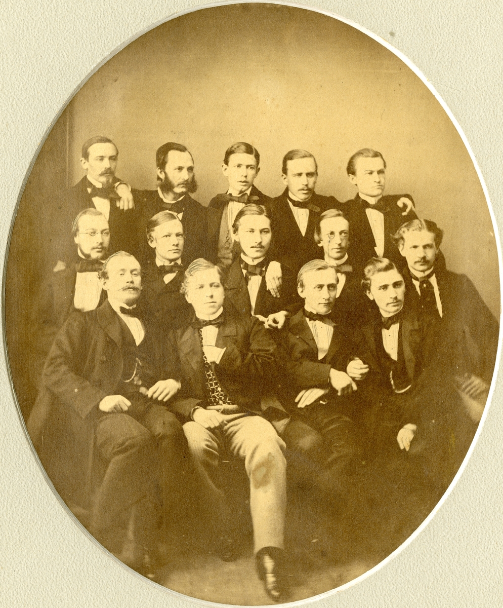Civilingeniörskursen vid Marieberg 1857-1860. För namn, se bild nr. 3.