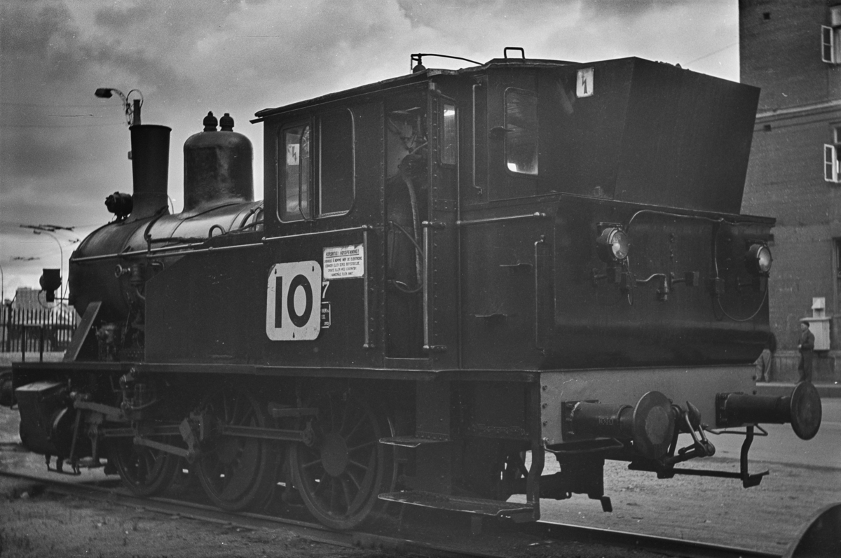 Damplokomotiv type 23b nr. 457 på Havnebanen i Oslo.
