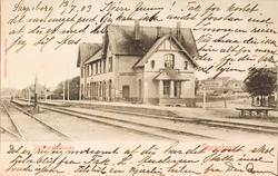 Jernbanestationen. Sarpsborg.