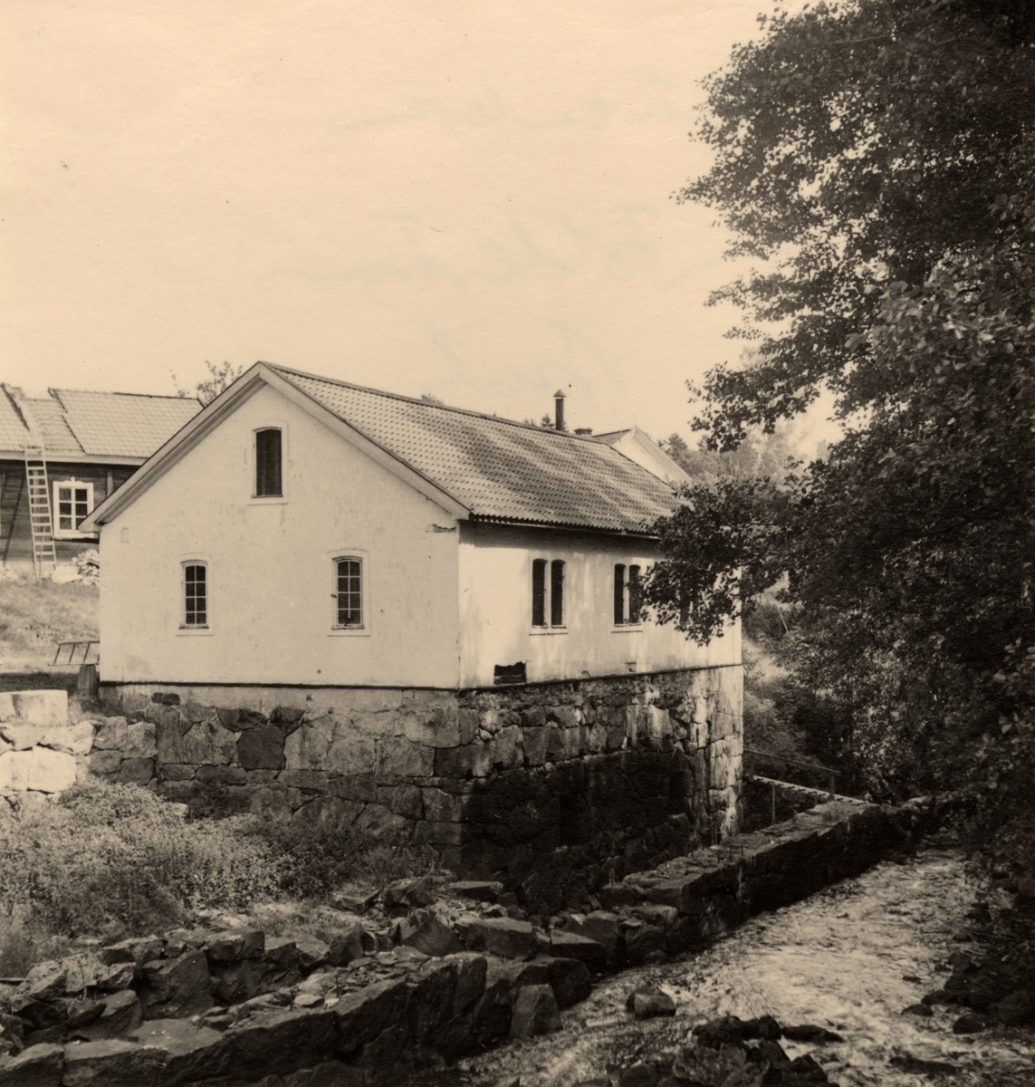 Vattenkvarn vid Folkströms Bruk, Östergötland, 1946.