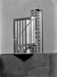 Modell av kornsilo for I. C. Piene & Søn i Buvika