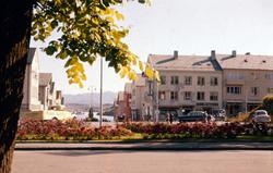 Foto hvor vi ser fra området i toppen av Kaibakken på Kirkel