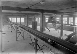 Interiør fra kornsilo i Buvika