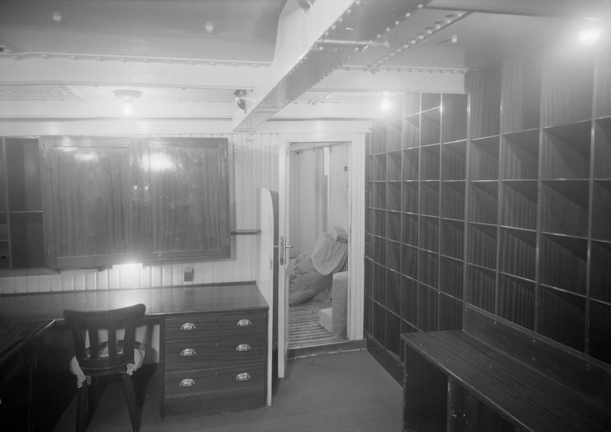 Postkontoret ombord i D/S Nordstjernen