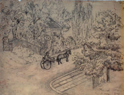 Drammens-Veien [tegning]