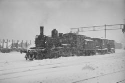 Snøryddingstog på Trondheim stasjon. Sporrenser Rs 16374 tre