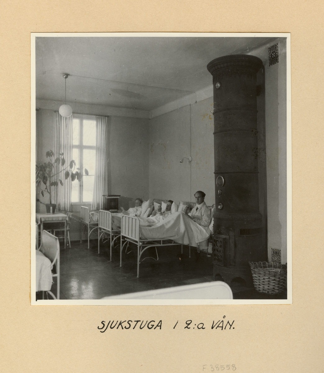 Sjukstugan på 2:a våningen, Svea artilleriregemente A 1, våren 1947.