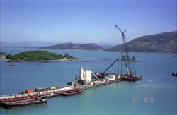 Anleggsområdet til Norwegian Contractors i Jåttåvågen ved St